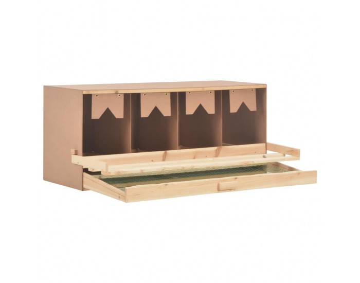 Sonata Пилешка гнездилка, 4 отделения, 106x40x45 см, бор масив