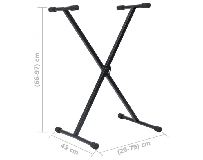 Sonata Комплект стойка за кийборд и табуретка в черно