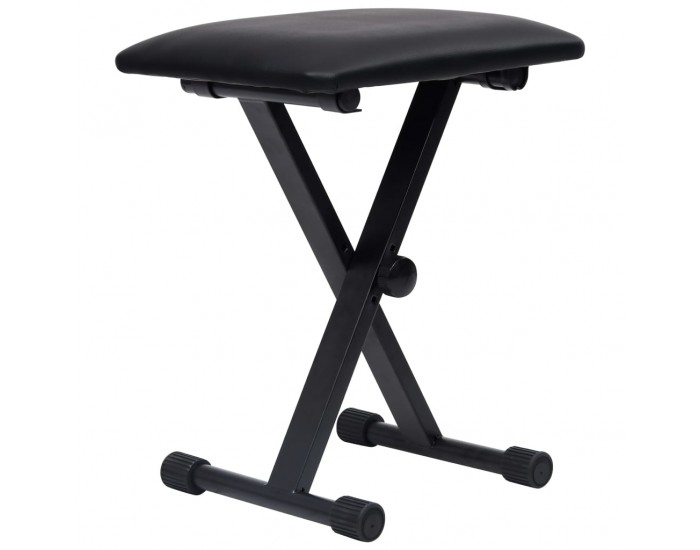 Sonata Комплект двойна стойка за кийборд и табуретка в черно