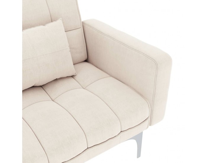Sonata Разтегателен диван, кремав, текстил