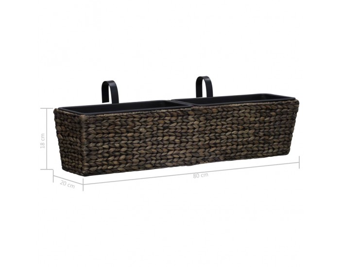 Sonata Градински плантери, 2 бр, воден хиацинт, кафяви
