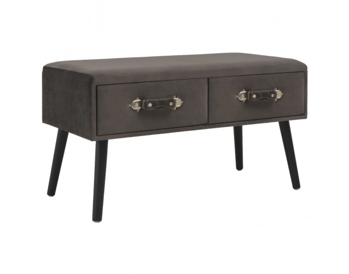 Sonata H Маса за кафе, сива, 80x40x46 см, кадифе