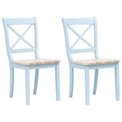 Sonata Трапезни столове, 2 бр, сиво и светло дърво, каучук масив - Трапезни столове
