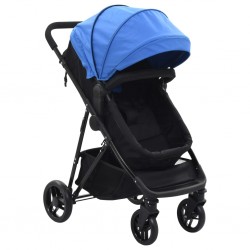 Sonata Детска/бебешка количка 2-в-1, синьо и черно, стомана - Бебешки колички