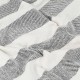 Sonata Декоративно одеяло, памук, ивици, 220x250 см, антрацит