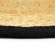 Sonata Подложки за хранене 4 бр натурално и черно 38 см юта и памук