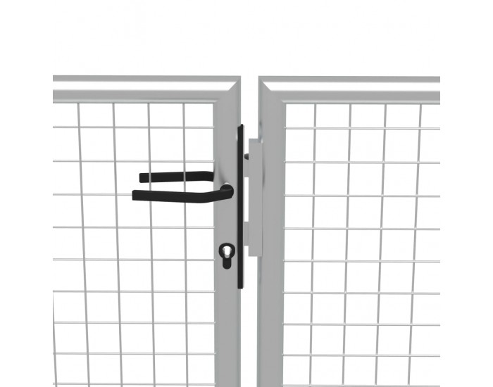 Sonata Градинска врата, поцинкована стомана, 415x225 см, сребриста