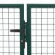 Sonata Градинска порта, стомана, 350x75 см, зелена