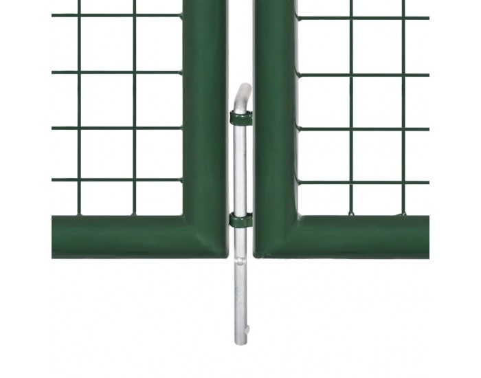 Sonata Градинска порта, стомана, 350x150 см, зелена