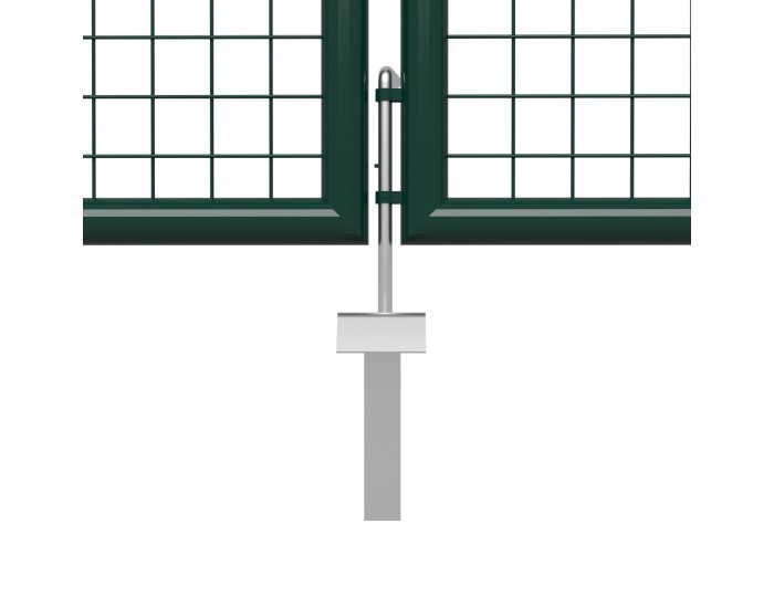 Sonata Градинска порта, стомана, 400x75 см, зелена