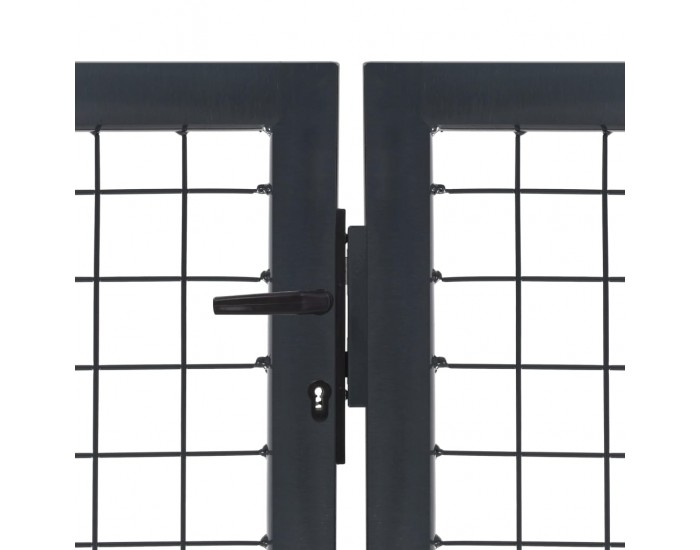 Sonata Градинска порта със стълбове, стомана, 350x140 см, антрацит