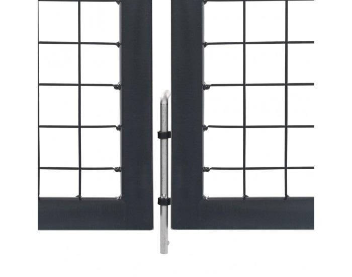 Sonata Градинска порта със стълбове, стомана, 350x140 см, антрацит