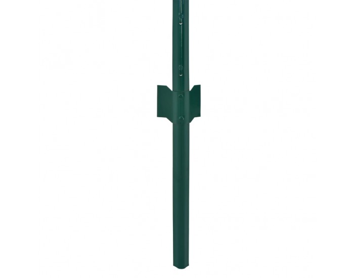 Sonata Ограда от телена мрежа с колчета, стомана, 25х0,75 м, зелена