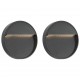 Sonata Фасадни LED аплици, 2 бр, 3 W, черни, кръгли