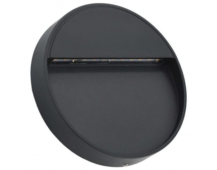 Sonata Фасадни LED аплици, 2 бр, 3 W, черни, кръгли