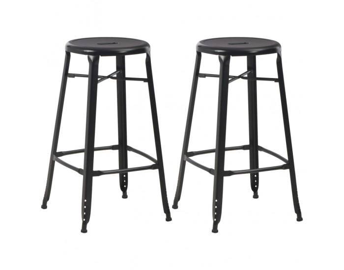 Sonata H Бар столове, 2 бр, черни, стомана Sonata H Бар столове, 2 бр, черни, стомана