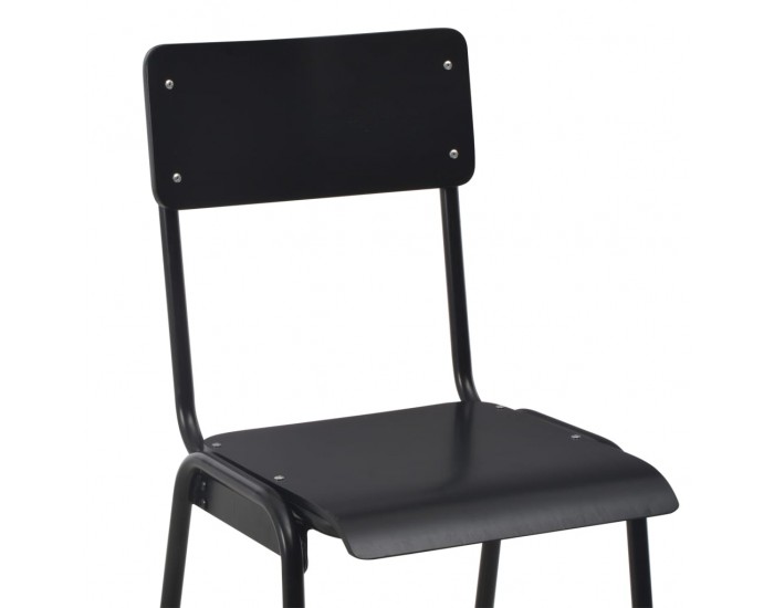 Sonata Бар столове, 2 бр, черни, твърд шперплат, стомана