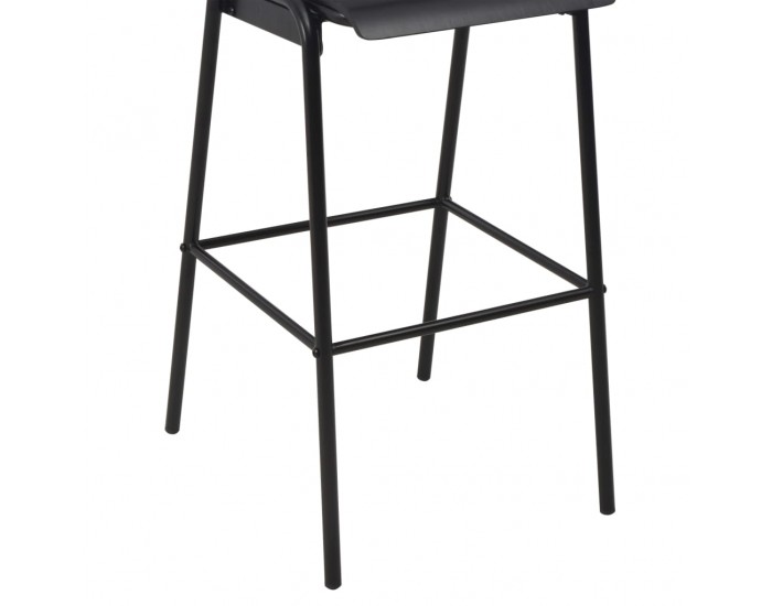 Sonata Бар столове, 2 бр, черни, твърд шперплат, стомана