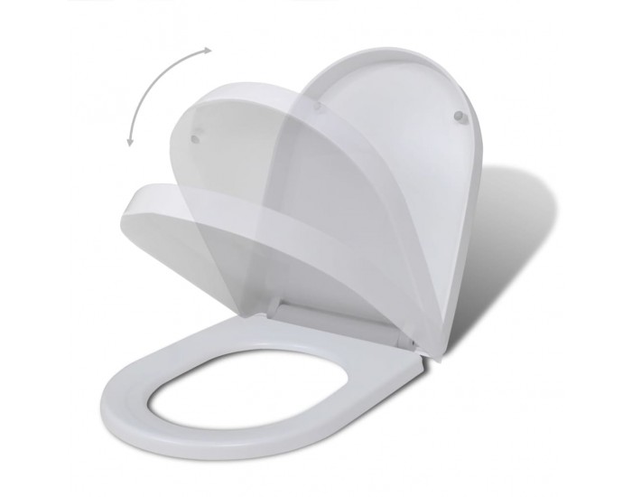Sonata Тоалетни седалки с плавно затваряне, 2 бр, пластмаса, бели