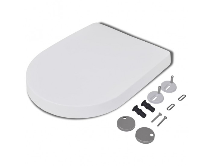 Sonata Тоалетни седалки с плавно затваряне, 2 бр, пластмаса, бели