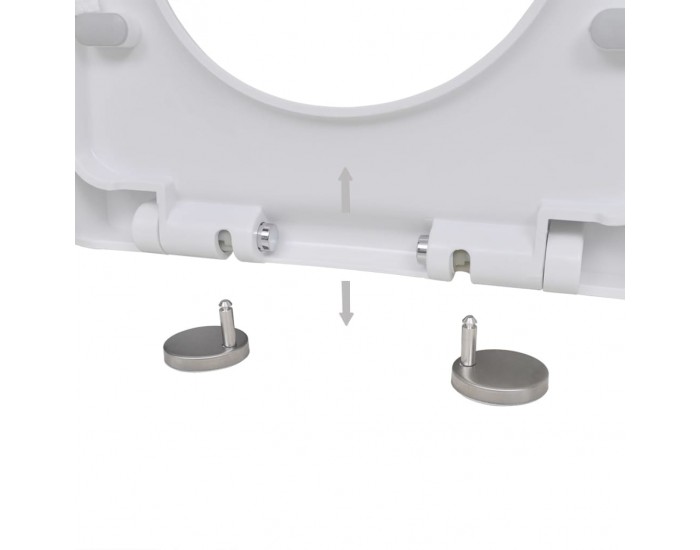 Sonata Тоалетни седалки с плавно затваряне, 2 бр, пластмаса, бели