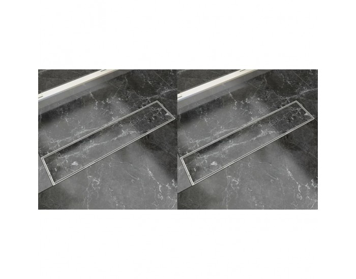 Sonata Линейни сифони, 2 бр, 530x140 мм, неръждаема стомана