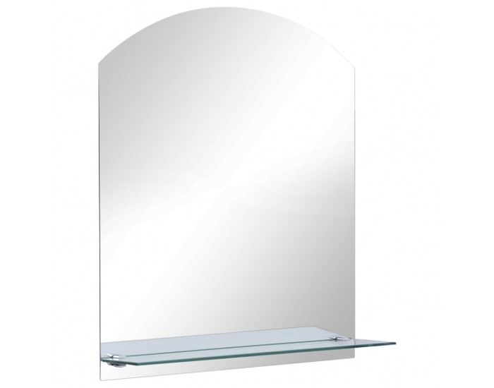 Sonata Стенно огледало с рафт, 30x50 см, закалено стъкло