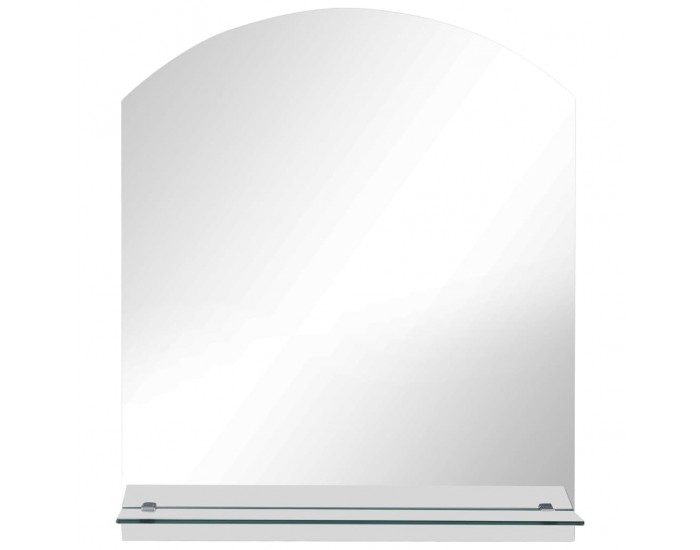 Sonata Стенно огледало с рафт, 30x50 см, закалено стъкло