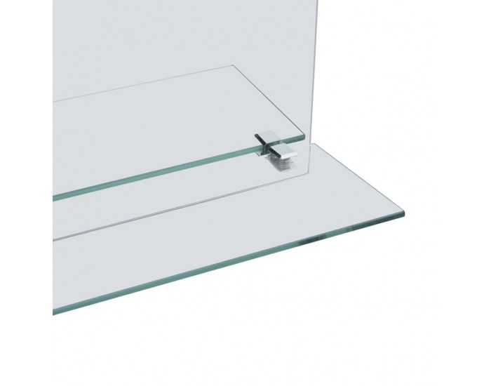 Sonata Стенно огледало с рафт, 30x50 см, закалено стъкло