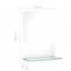 Sonata Стенно огледало с рафт, 40x60 см, закалено стъкло