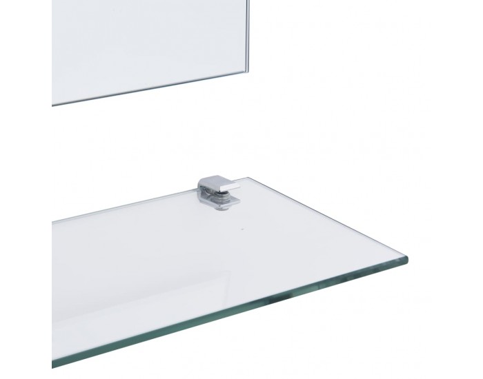 Sonata Стенно огледало с рафт, 50x60 см, закалено стъкло