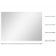 Sonata Стенно огледало с 5 рафта, сребристо, 80x60 см
