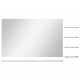 Sonata Стенно огледало с 5 рафта, сребристо, 100x60 см