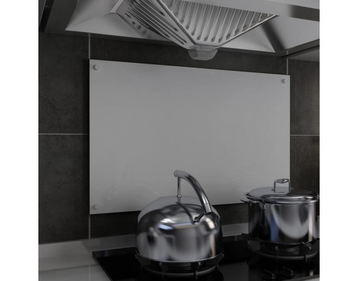 Sonata Кухненски гръб, бял, 80х50 см, закалено стъкло