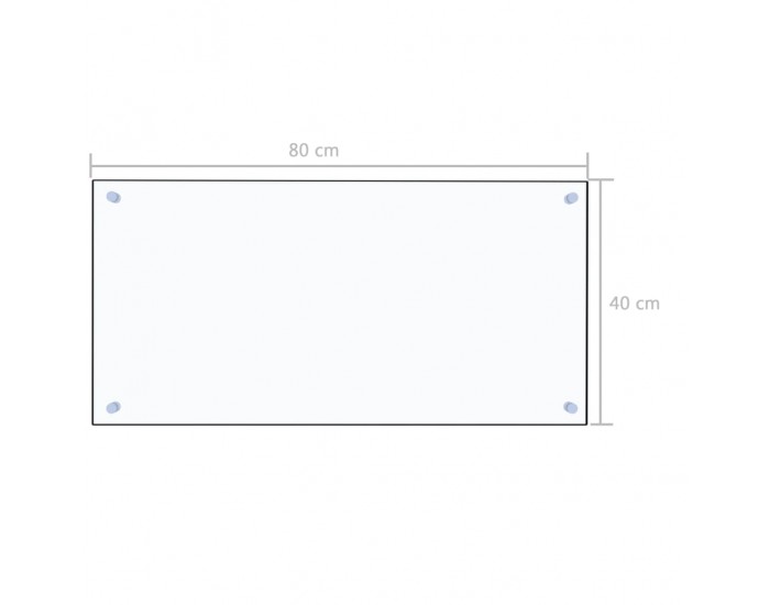 Sonata Кухненски гръб, прозрачен, 80x40 см, закалено стъкло