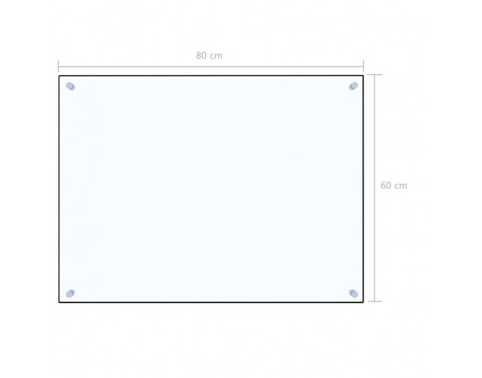 Sonata Кухненски гръб, прозрачен, 80x60 см, закалено стъкло