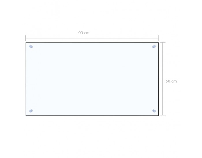 Sonata Кухненски гръб, прозрачен, 90х50 см, закалено стъкло