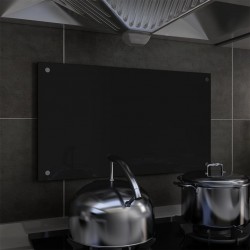Sonata Кухненски гръб, черен, 70х40 см, закалено стъкло - Кухненски аксесоари