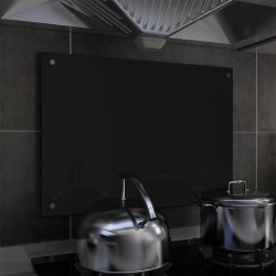 Sonata Кухненски гръб, черен, 70х50 см, закалено стъкло - Кухненски аксесоари