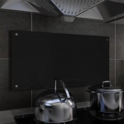 Sonata Кухненски гръб, черен, 80x40 см, закалено стъкло - Кухненски аксесоари