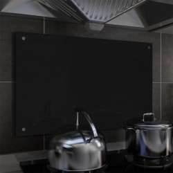 Sonata Кухненски гръб, черен, 80х50 см, закалено стъкло - Кухненски аксесоари