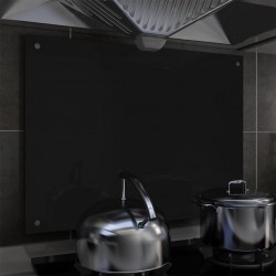 Sonata Кухненски гръб, черен, 80x60 см, закалено стъкло - Кухненски аксесоари