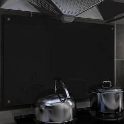 Sonata Кухненски гръб, черен, 90х60 см, закалено стъкло - Кухненски аксесоари