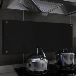 Sonata Кухненски гръб, черен, 100x40 см, закалено стъкло - Кухненски аксесоари