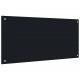 Sonata Кухненски гръб, черен, 100х50 см, закалено стъкло