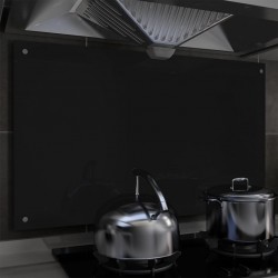 Sonata Кухненски гръб, черен, 100x60 см, закалено стъкло - Кухненски аксесоари