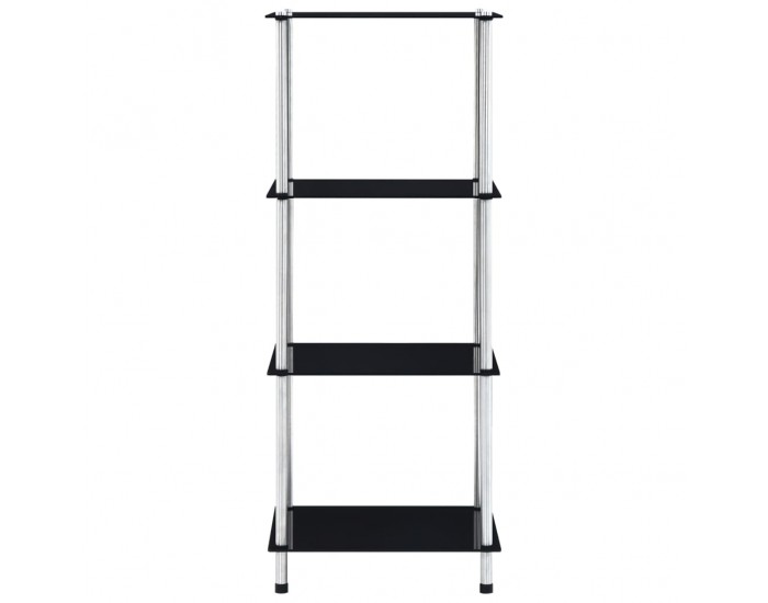 Sonata 4-етажен рафт, черен, 40x40x100 см, закалено стъкло Sonata 4-етажен рафт, черен, 40x40x100 см, закалено стъкло