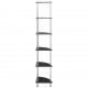 Sonata 6-етажен рафт, черен, 30x30x160 см, закалено стъкло Sonata 6-етажен рафт, черен, 30x30x160 см, закалено стъкло