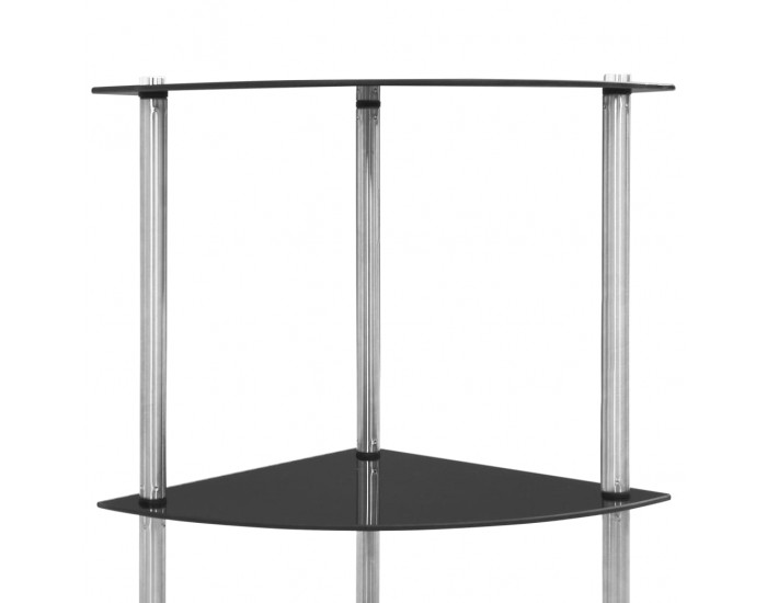 Sonata 6-етажен рафт, черен, 30x30x160 см, закалено стъкло Sonata 6-етажен рафт, черен, 30x30x160 см, закалено стъкло