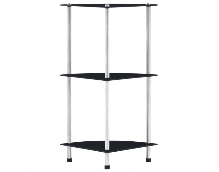 Sonata 3-етажен рафт, черен, 30x30x67 см, закалено стъкло Sonata 3-етажен рафт, черен, 30x30x67 см, закалено стъкло